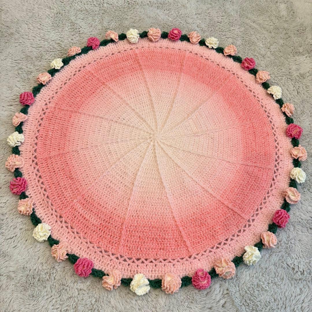 カーネーションの花束ブランケット ブーケブランケット ピンクグラデーション