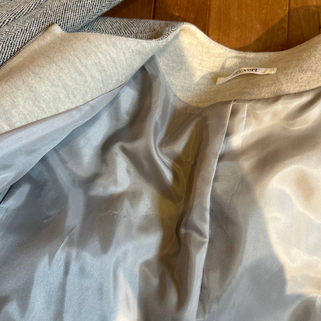 売り切り価格　blancvert ノーカラー ジャケット グレー