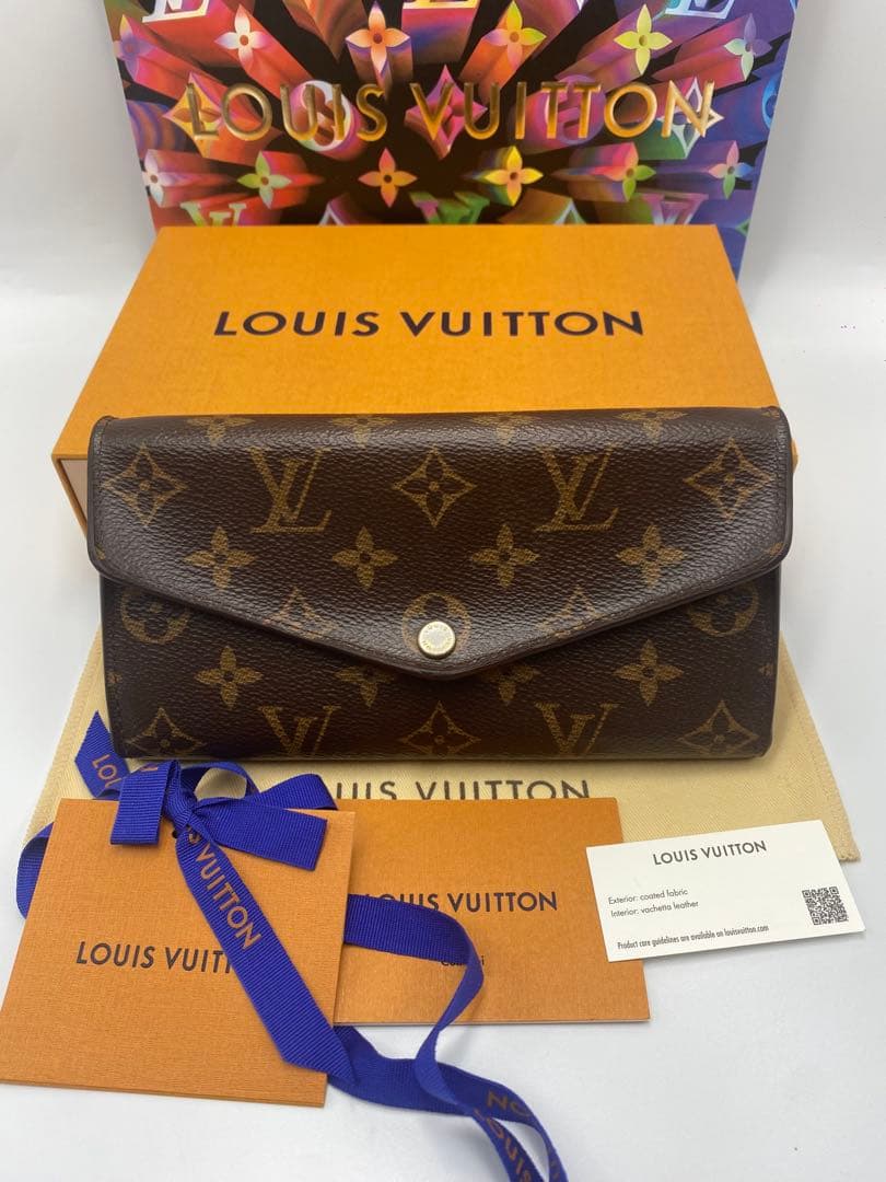 ルイヴィトン モノグラム 新型ポルトフォイユサラ フューシャピンク 長財布