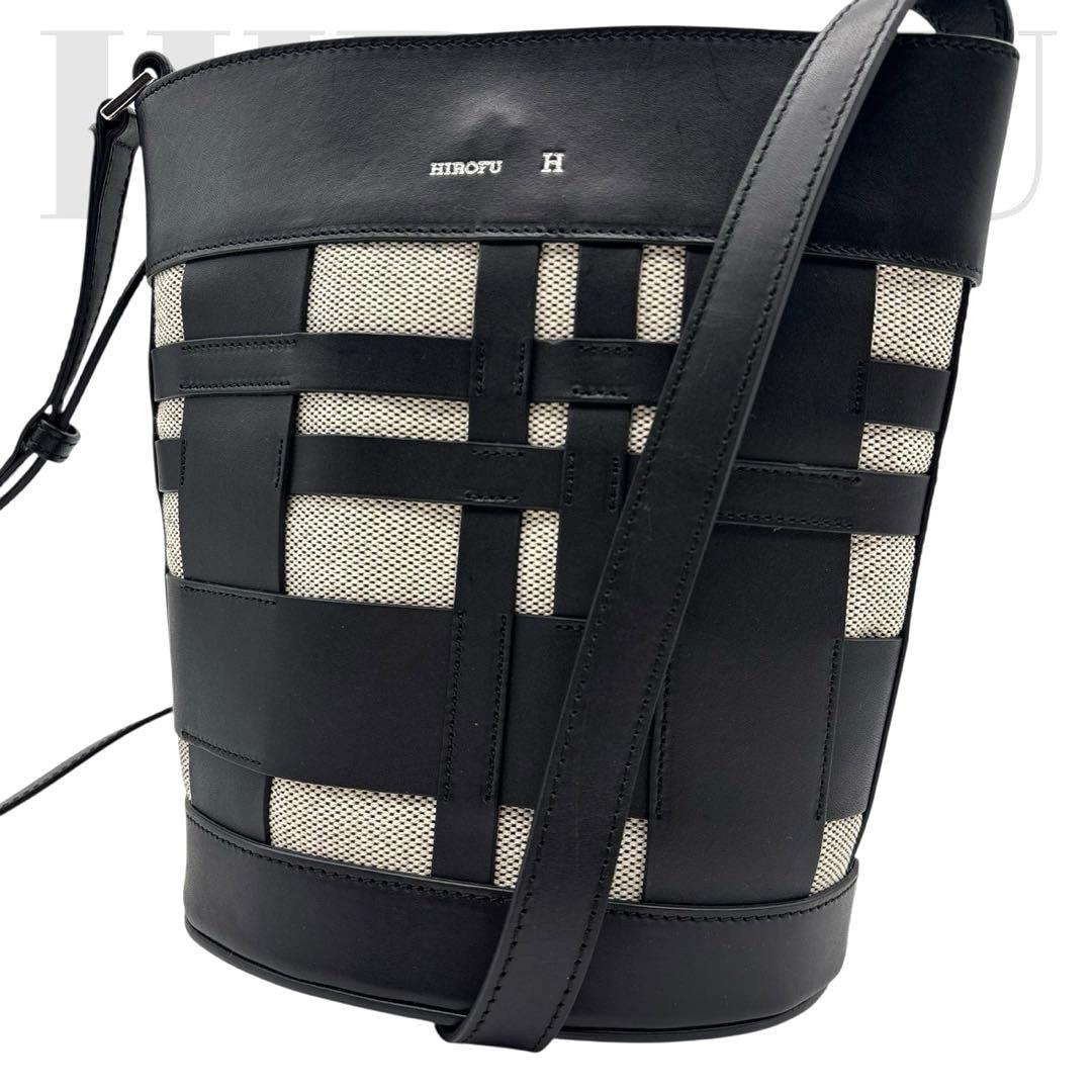 極美品◎ ヒロフ エスティーバ 斜めがけ可 ショルダーバッグ バケツ型