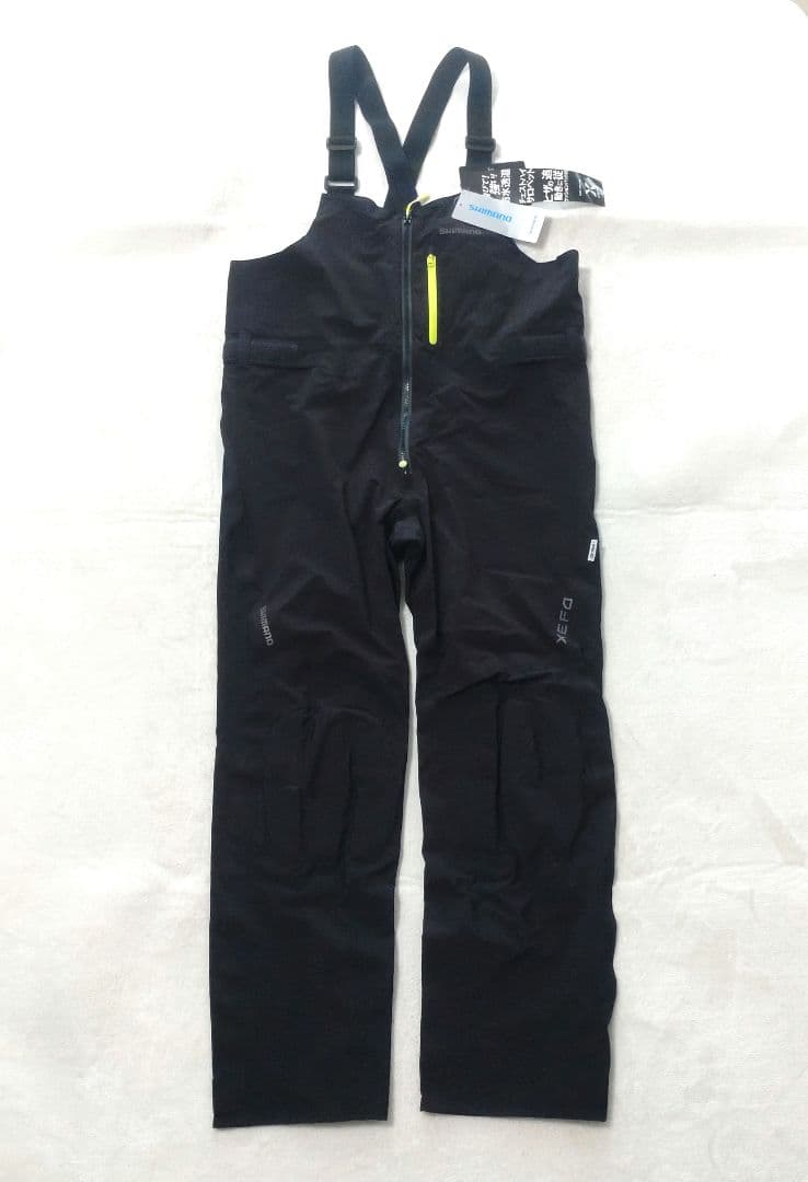 【タグ付き未使用】シマノ　XEFO DURAST レインビブ　ブラック　L