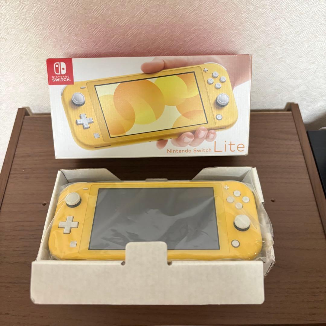 【Nintendo Switch Lite】 イエロー本体・充電ケーブル 箱付き