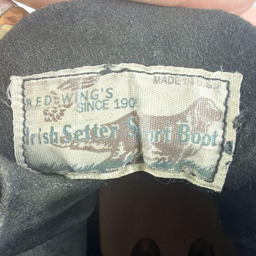 90s RED WING 8179 アイリッシュセッター 黒 犬タグ　黒ソール