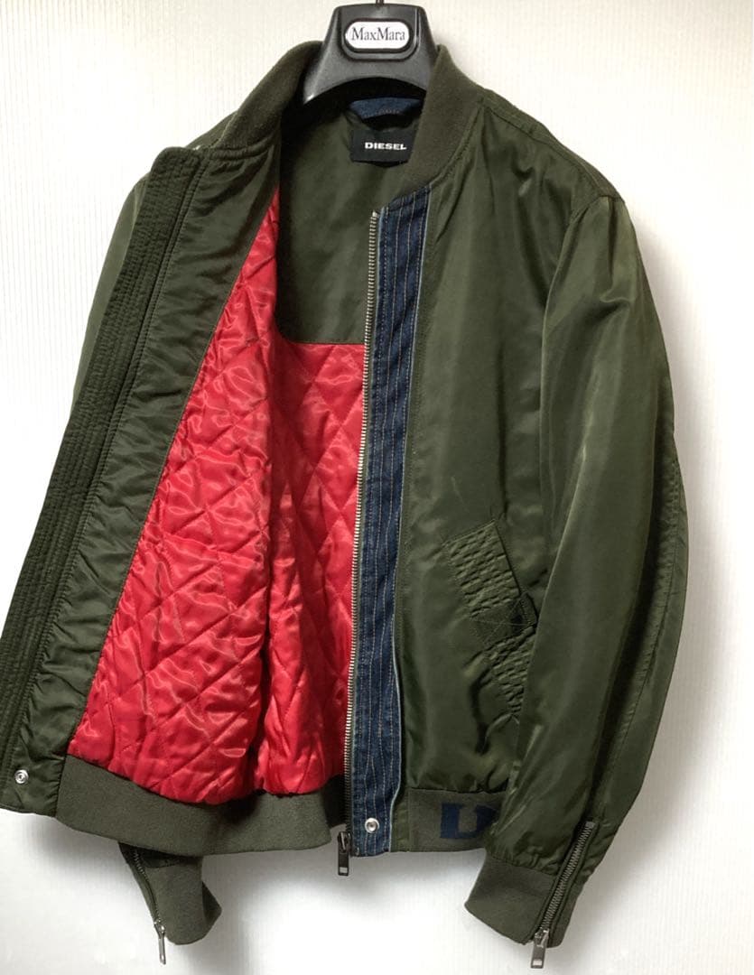 DIESEL 定価 約6万円 内側キルティング MA-1 表記サイズM