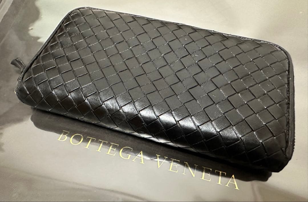 【付属品付】ボッテガヴェネタ ラウンドファスナー/ラム/黒/4️⃣✨✨✨