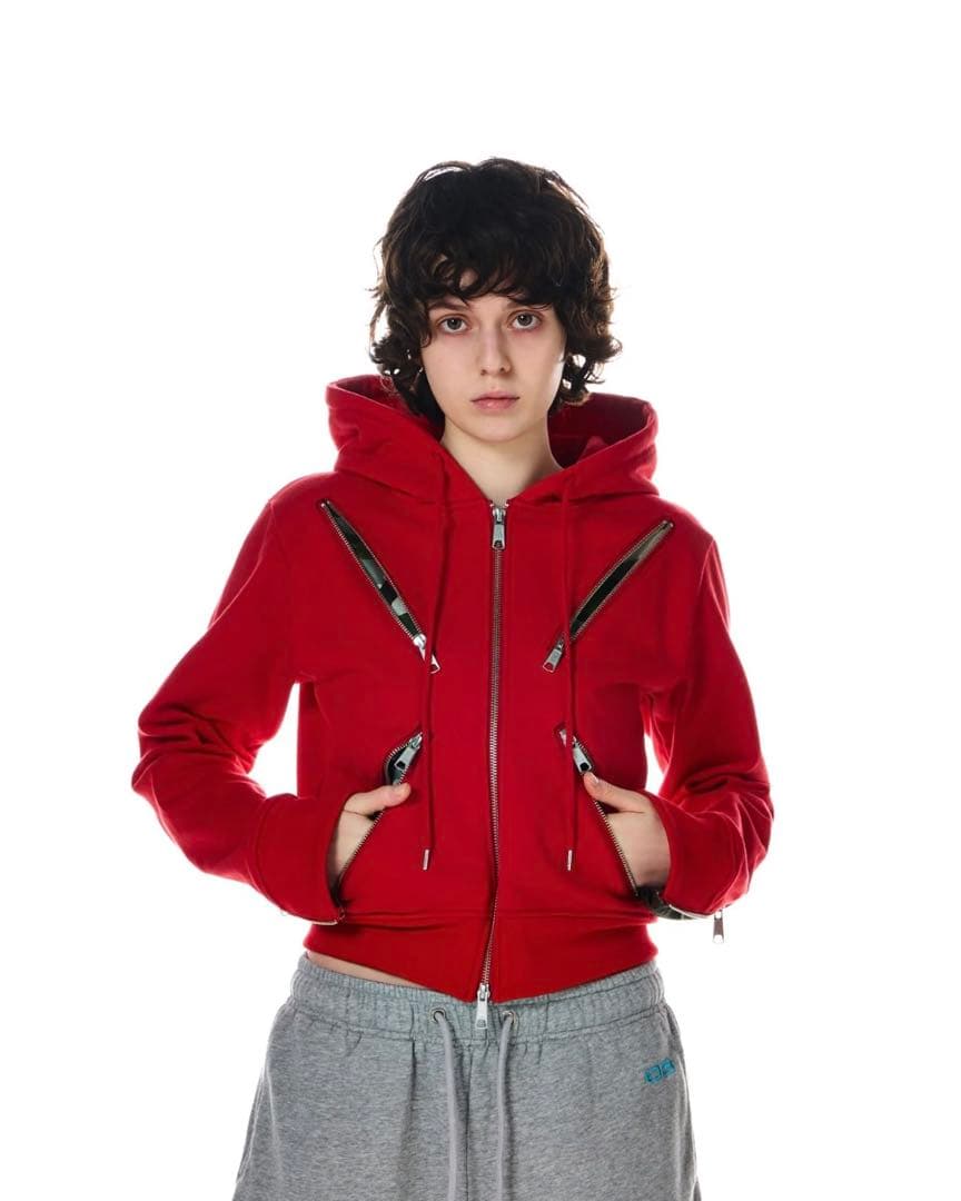 トップス beeden DUALITY ZIP DESIGN HOODIE