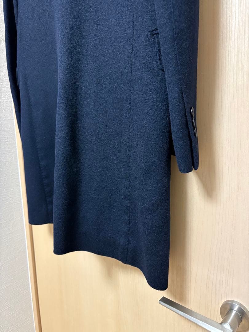 カシミア チェスターコート ネイビー TOMORROWLAND 44