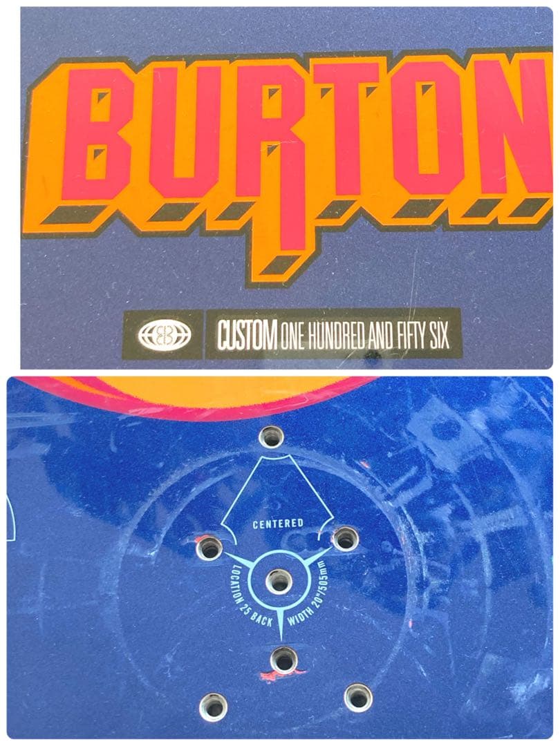 BURTON グラフィック　スノーボード　サイズ154センチ　オレンジ系