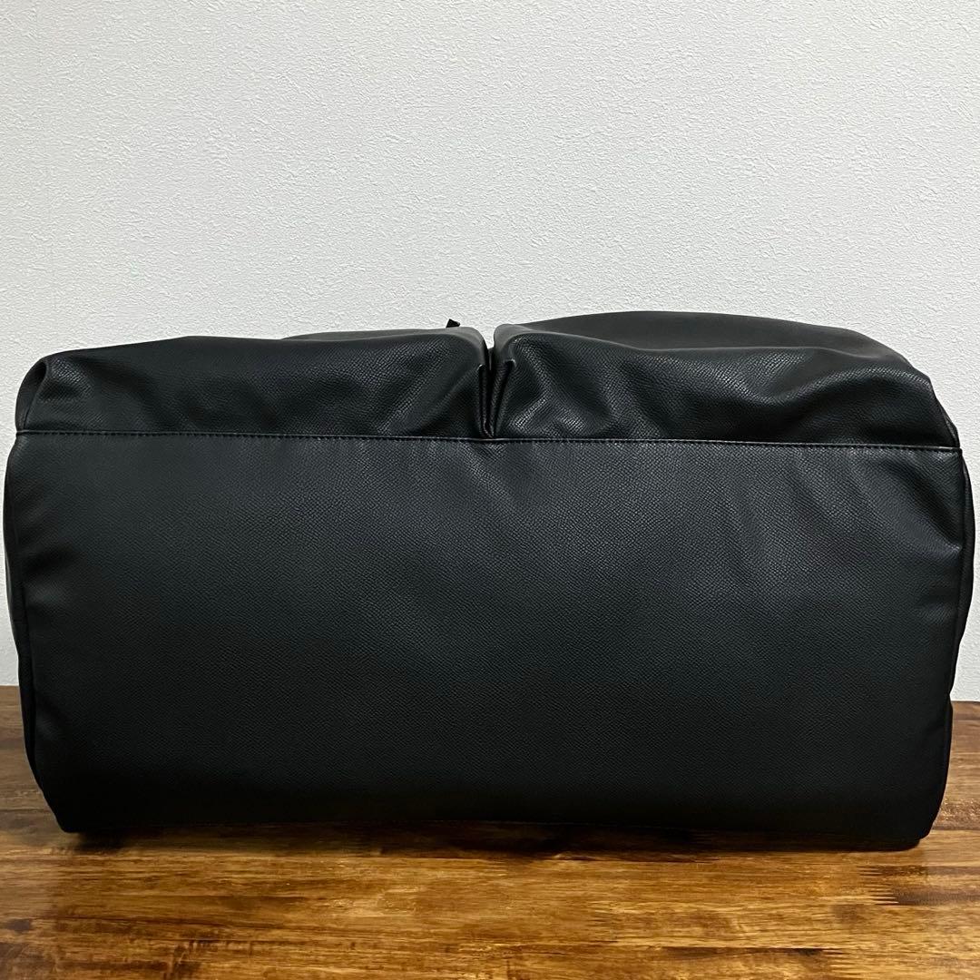 【ZARA】ザラ2way仕様 ボストンバッグ 大容量 合成皮革 ブラック 旅行用