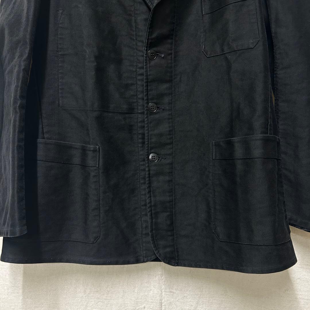 VETEMENTS BEAL JOB ブラックモールスキンラペルジャケット