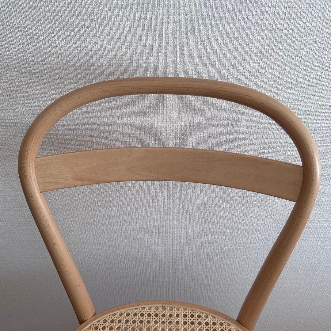 無印　ブナ材曲げ木チェア　藤、ラタン