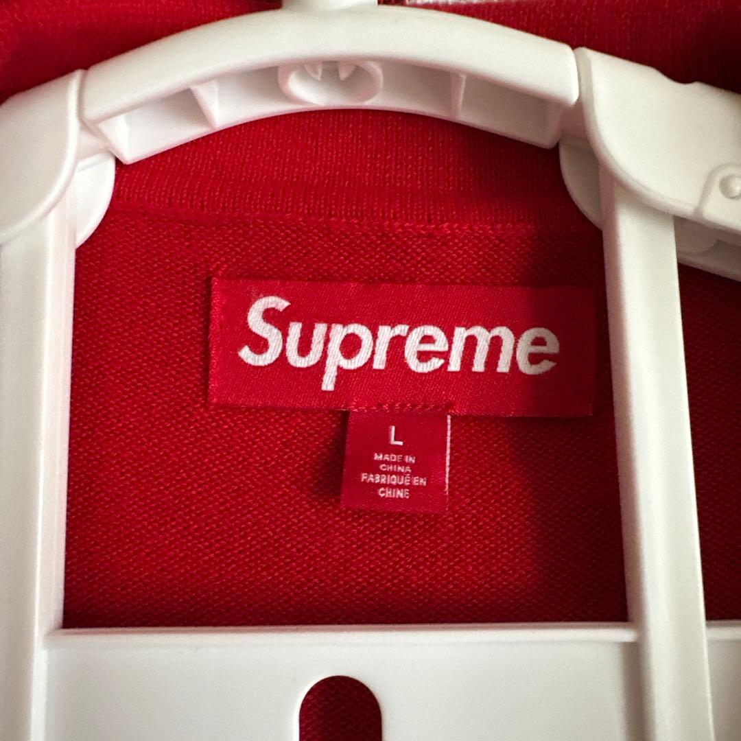 supreme 赤 半袖ニットコムドットあむぎり着用