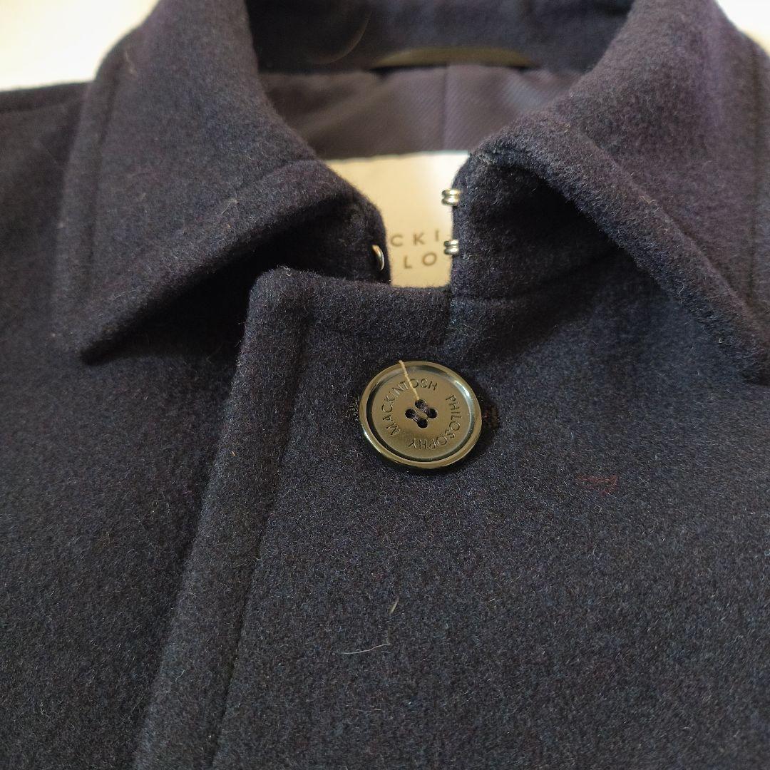 マッキントッシュフィロソフィー ネイビー ウール ピーコート 40