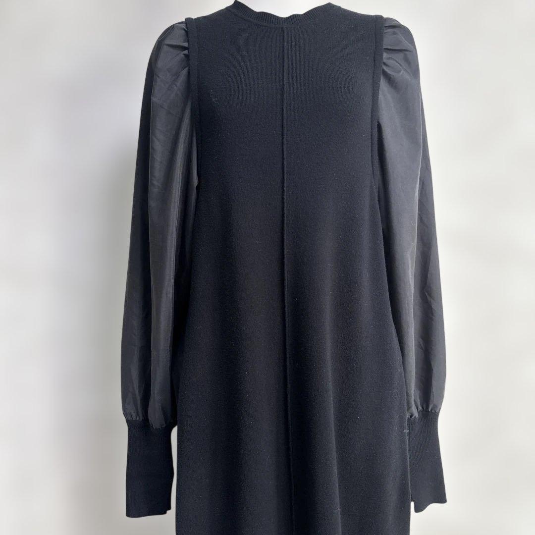 【人気完売】アダムエロペ　ボリュームスリーブ　ニット　ロングワンピース