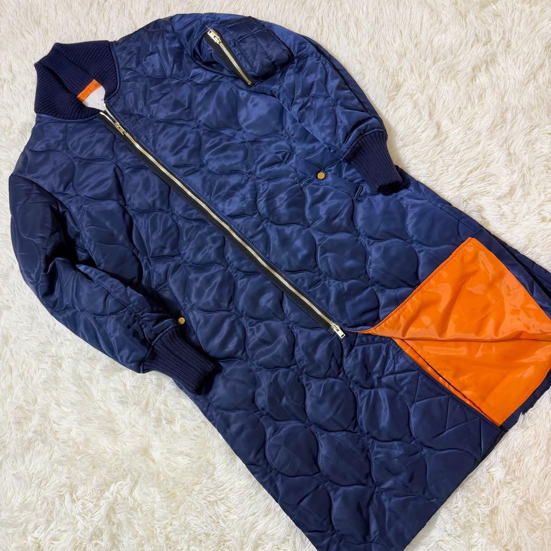 CINOH キルティング ロングコート MA-1デザイン