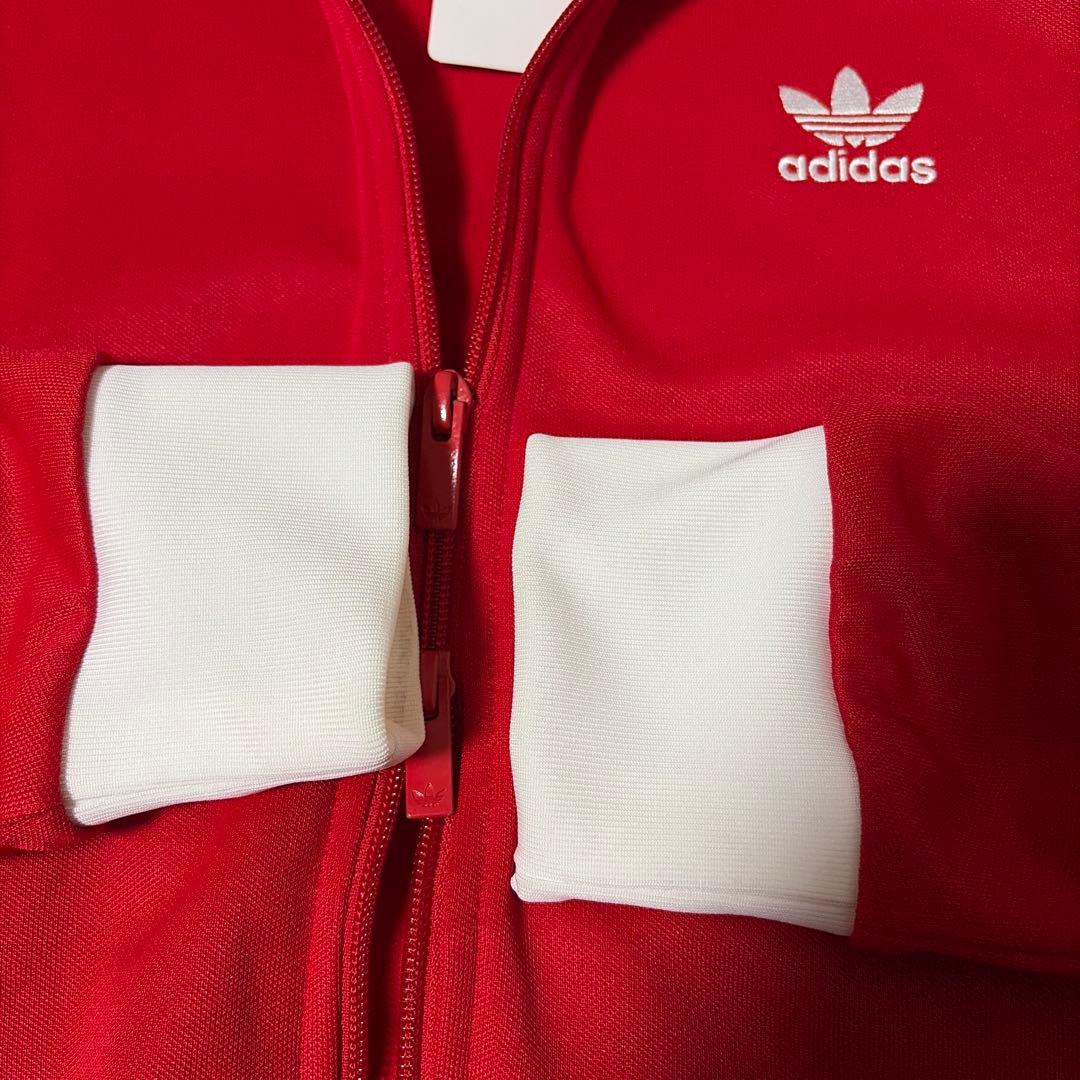 新品タグ付adidas ベッケンバウアー トラックジャケット バイカラー 赤 白
