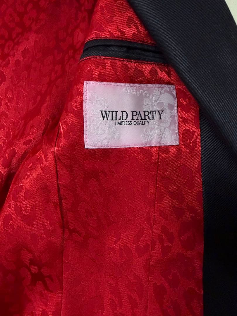 WILD PARTY ブラック ダブルブレストスーツ　セットアップ