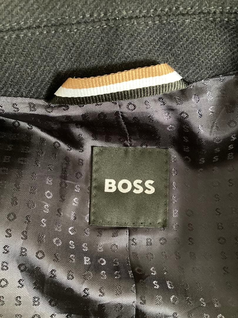 BOSS ネイビー ピーコート ウールコートM サイズ