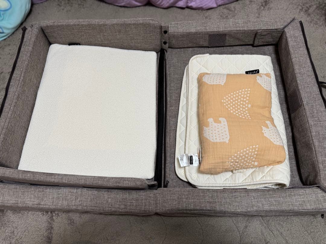 ファルスカ コンパクトベッド free ブラウン 美品