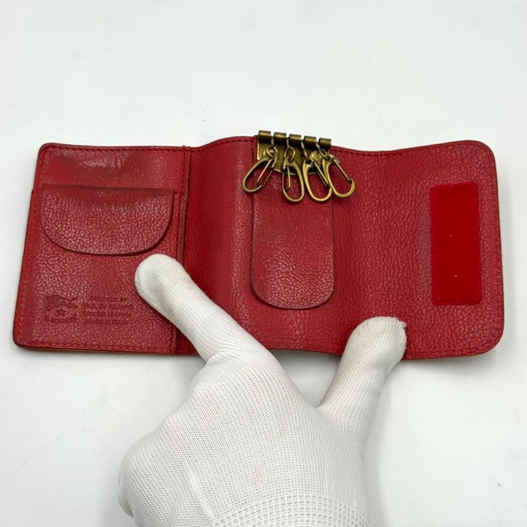 【IL BISONTE】ビンテージ 本革キーケース＆ミニ財布 外注修理済