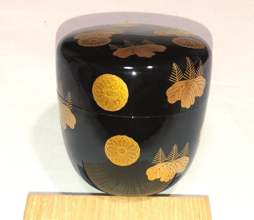 茶道具　加賀蒔絵師　中村宗悦作　菊桐蒔絵大棗　高台寺蒔絵大棗　未使用超美品！！