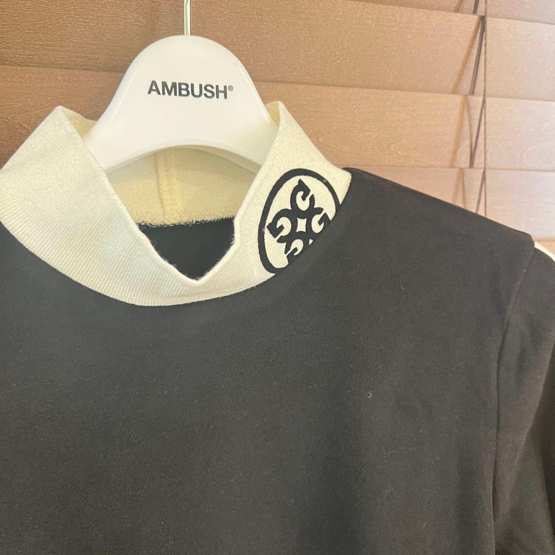 【S】G/FORE ジーフォア ゴルフ カットソー 起毛 モックネック長袖T 黒