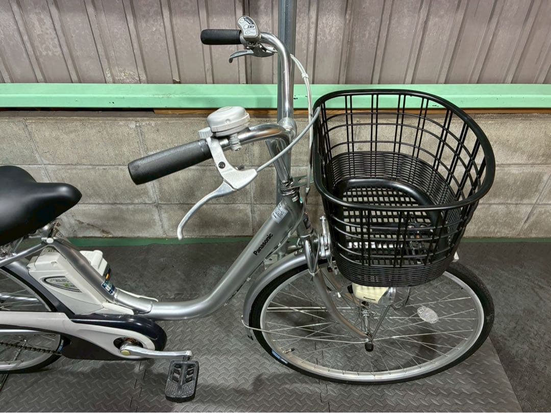 №6960 電動自転車 パナソニック　ビビ26 26インチ　シルバー　変速無し