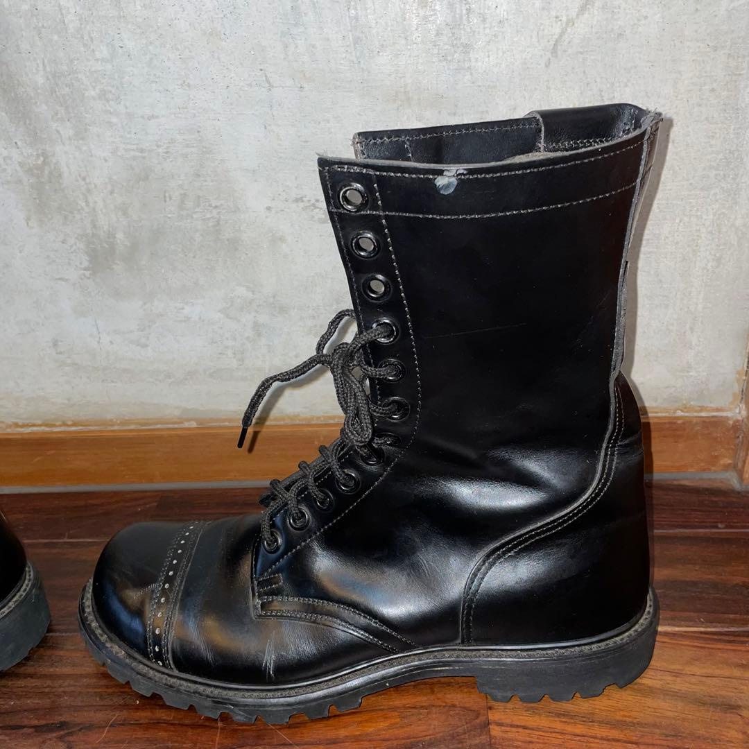 ビンテージ　キャロライナ　コンバットブーツ　サイドジップ
