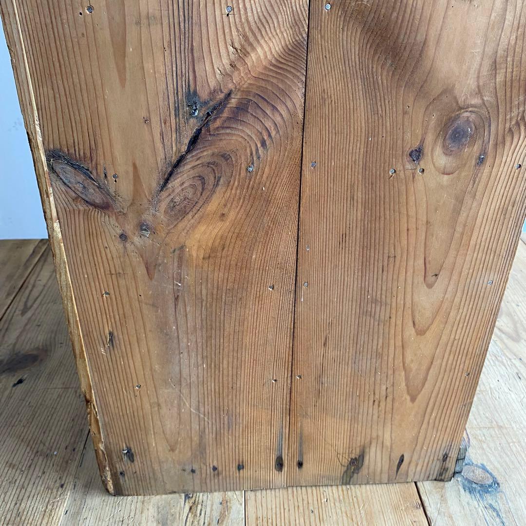 アンティーク 仕切り棚 チェスト 食器棚 書類棚 無垢材 無塗装 z859