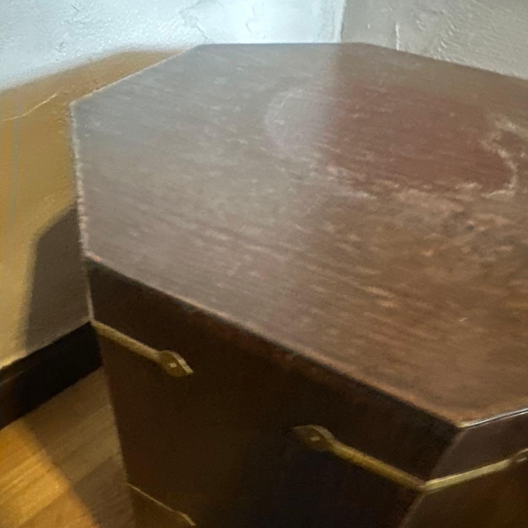 瞬間的お値下げ❣️アンティーク李朝家具　八角箱　帽子入れ 収納箱　韓国美術