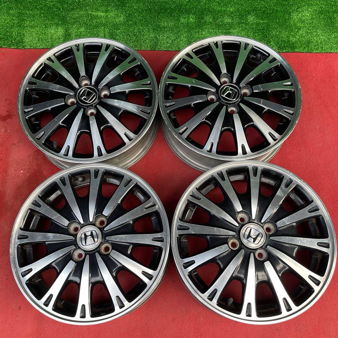 15インチホンダN-BOX純正4.5J+45 100 中古アルミホイール4本