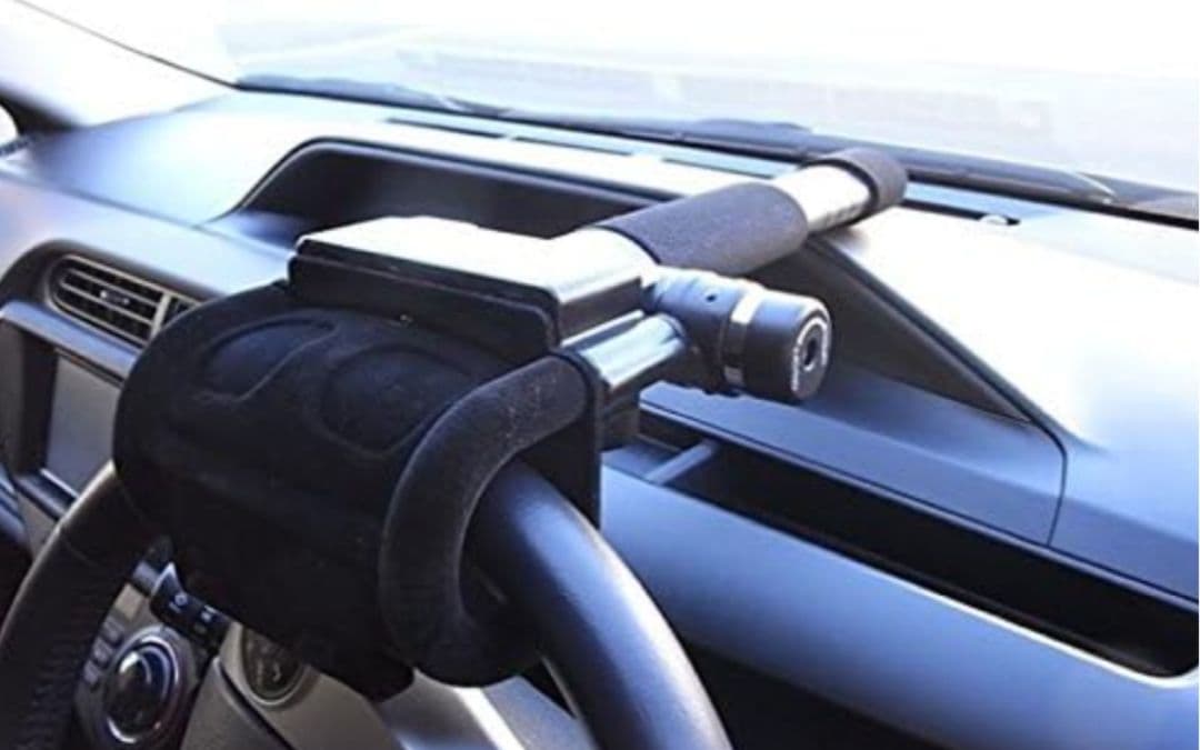 自動車 防犯対策 アラーム付ハンドルロック 加藤電機 ハイエース ランクル