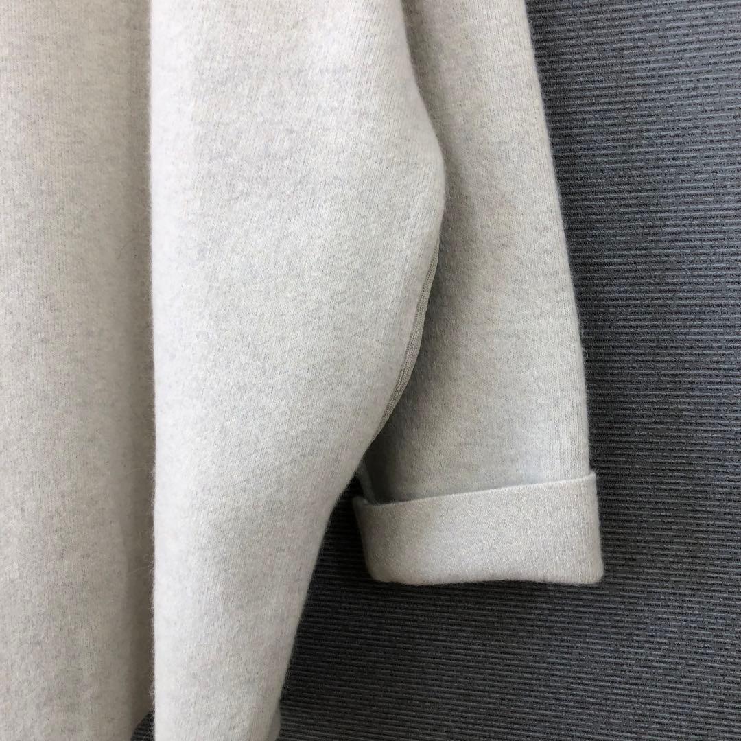 未使用品 BEARDSLEY 洗えるニットコート F アイボリー