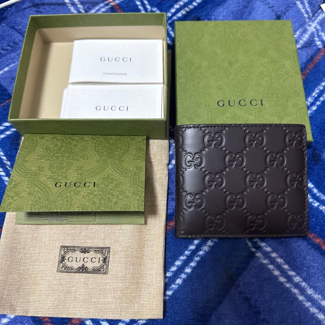 M*N様 GUCCI ダークブラウン 二つ折り財布