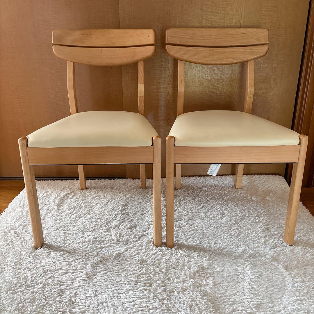 しまりえ 様リクエスト品 2脚セット】ニトリ アルナス ダイニングチェア 天然木