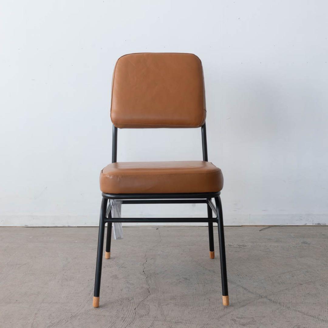 あおうみ　ダイニングチェア 本革　アイアン