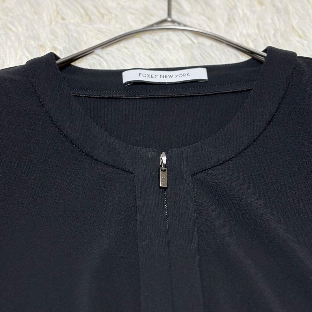 美品　フォクシーニューヨーク ジップアップカーディガン ジャケット
