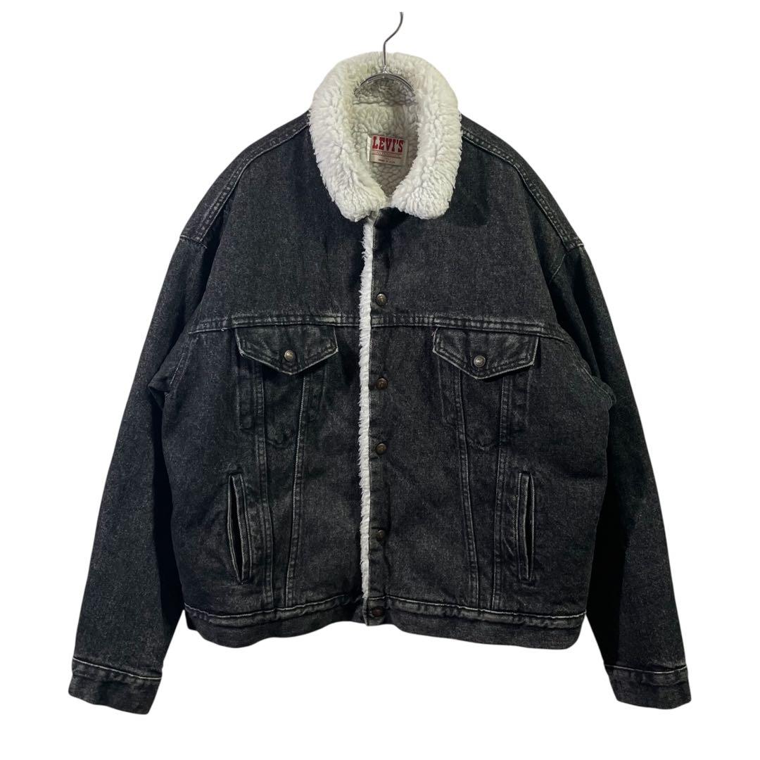90s Levi's 70809 ボアジャン　シェルパジャケット　ブラック　XL