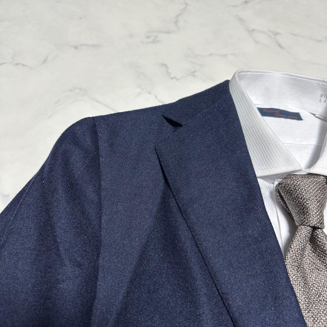 未使用級美品　ビームスエフ　BEAMS F ネイビースーツ　サキソニー　50