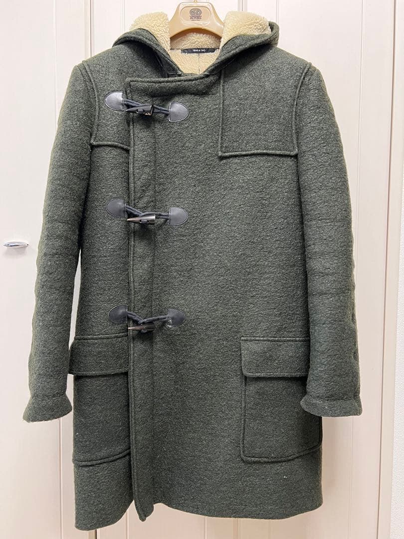 メゾンマルジェラ　フェイクムートンフーデッドコート　ダッフルコート 48 美品