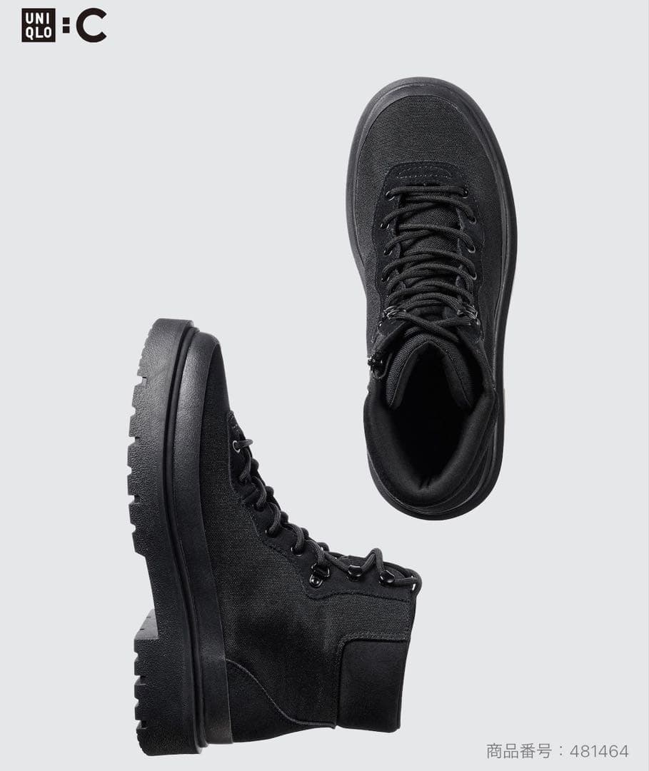ユニクロ　レースアップブーツ　26.5 ブラック　新品未使用タグ付き
