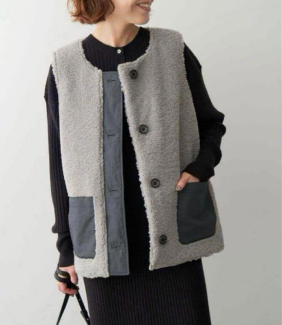 Barbour バブアー ボアベスト グレー 未使用品