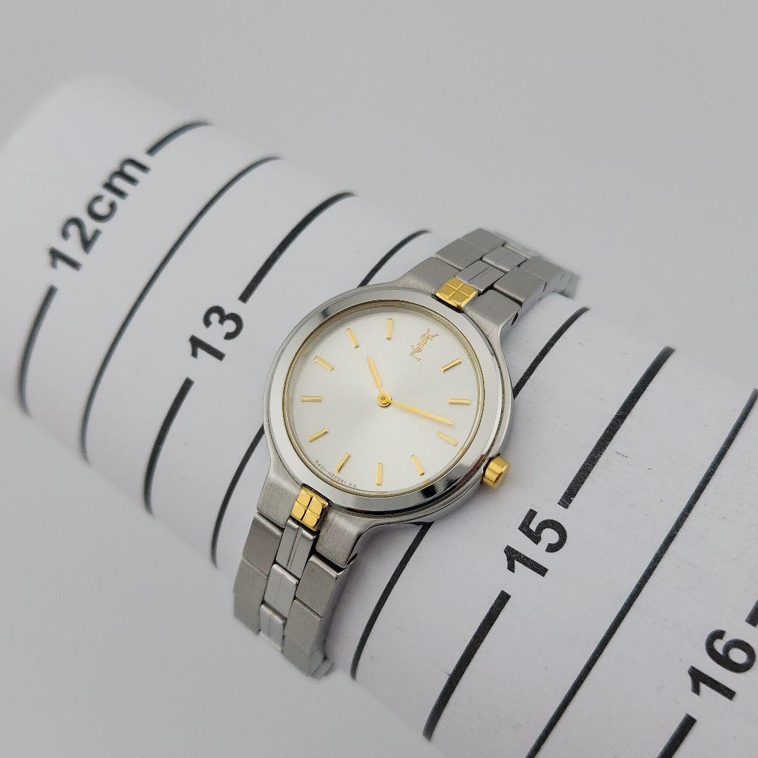 【箱付き/美品】YSLイヴサンローラン レディース腕時計 コンビ ドレス