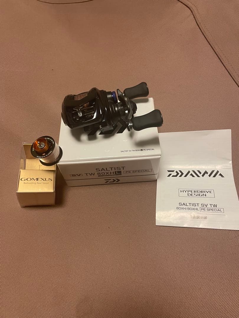 ダイワ　ソルティスト80XHL ゴメクサスOT80スプール　純正スプール付き