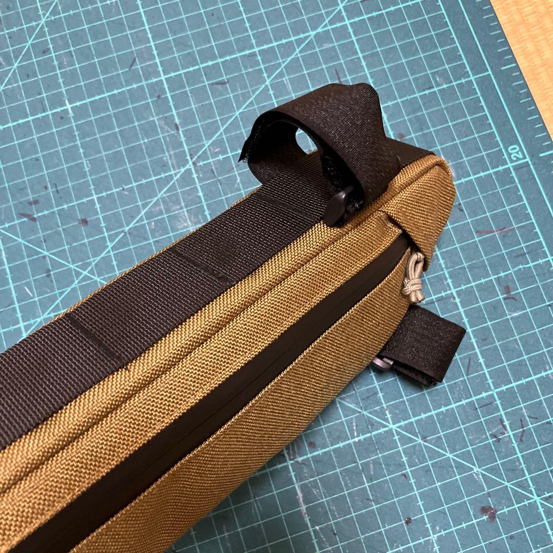 ハンドメイド　フレームバッグ　コーデュラ1000 コヨーテ 42cm