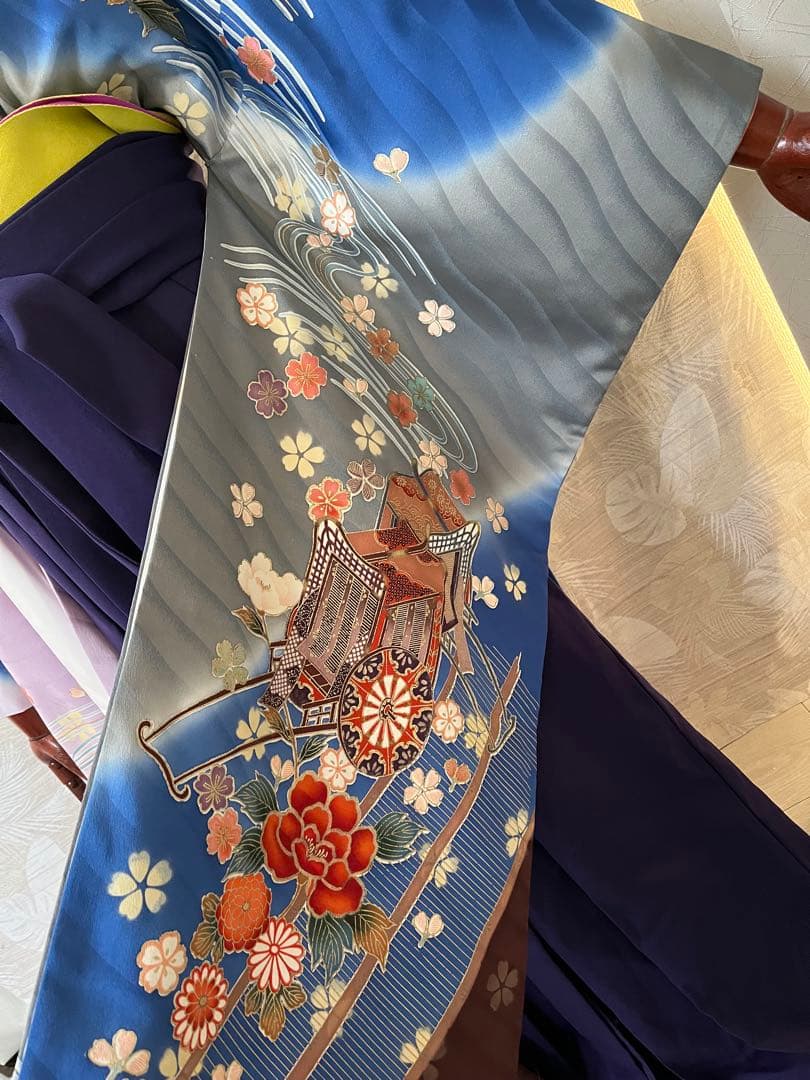 正絹振袖　袴セット　アンティーク振袖　昭和レトロ　モダン　豪華振袖　卒業式袴