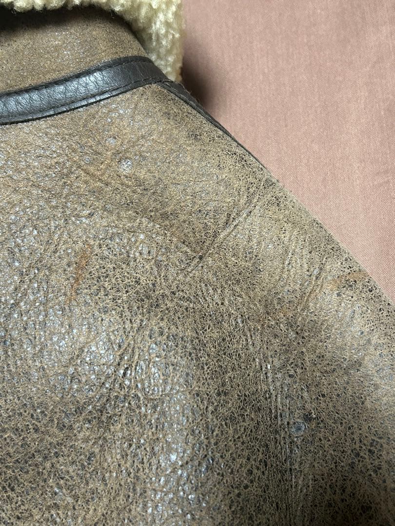 B-3 ムートンジャケット シープスキン ボアブルゾン L フライトジャケット