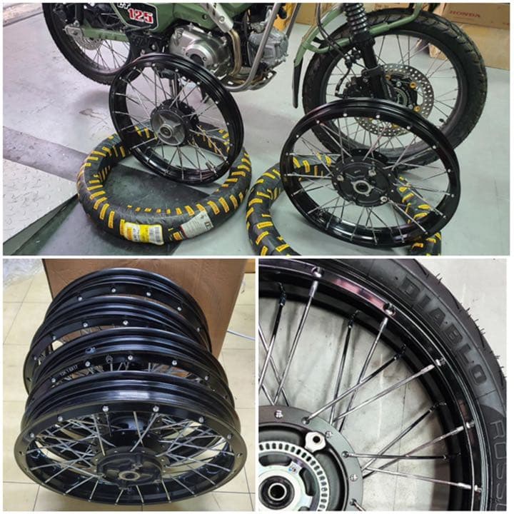 【T2K Thaiko】CT125 チューブレス スポーク ホイール セット