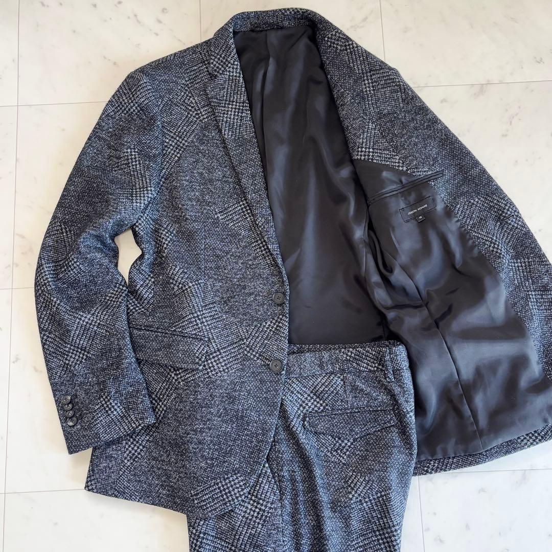 希少・美品 ジョゼフオム セットアップ 総裏 本切羽 チェック ブラック
