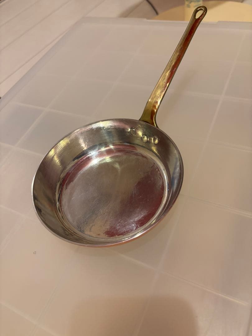 銅製　ソテーパン　12cm 高さ3cm 3個セット　底面9㎝